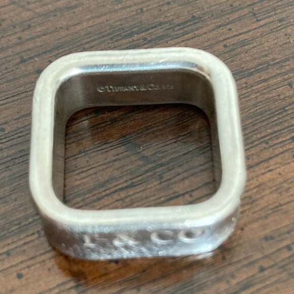 Tiffany & Co - square ring (size 6)  - 925 silver - Picture 9 of 10